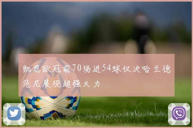 凯恩欧冠前70场进54球仅次哈兰德范尼展现超强火力